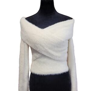 Jonathan Simkhai Aiden Off-The Shoulder Knit Top Size Medium